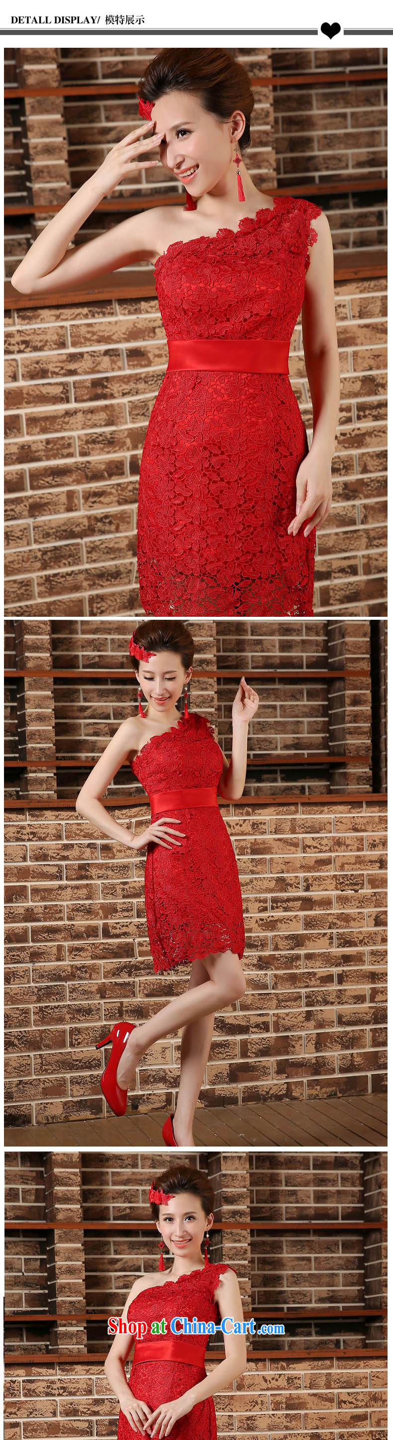 wedding dresses 2015 new single shoulder cultivating graphics thin red bridal with toast bridesmaid dress evening dress dresses short red L pictures, price, brand platters! Elections are good character, the national distribution, so why buy now enjoy more preferential! Health