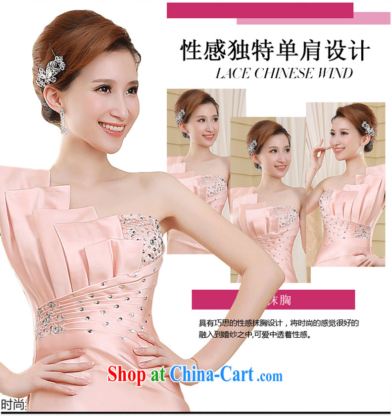 2015 new short dress package and click shoulder Korean Beauty Princess evening dress dress sexy men toast small dress pink XL pictures, price, brand platters! Elections are good character, the national distribution, so why buy now enjoy more preferential! Health