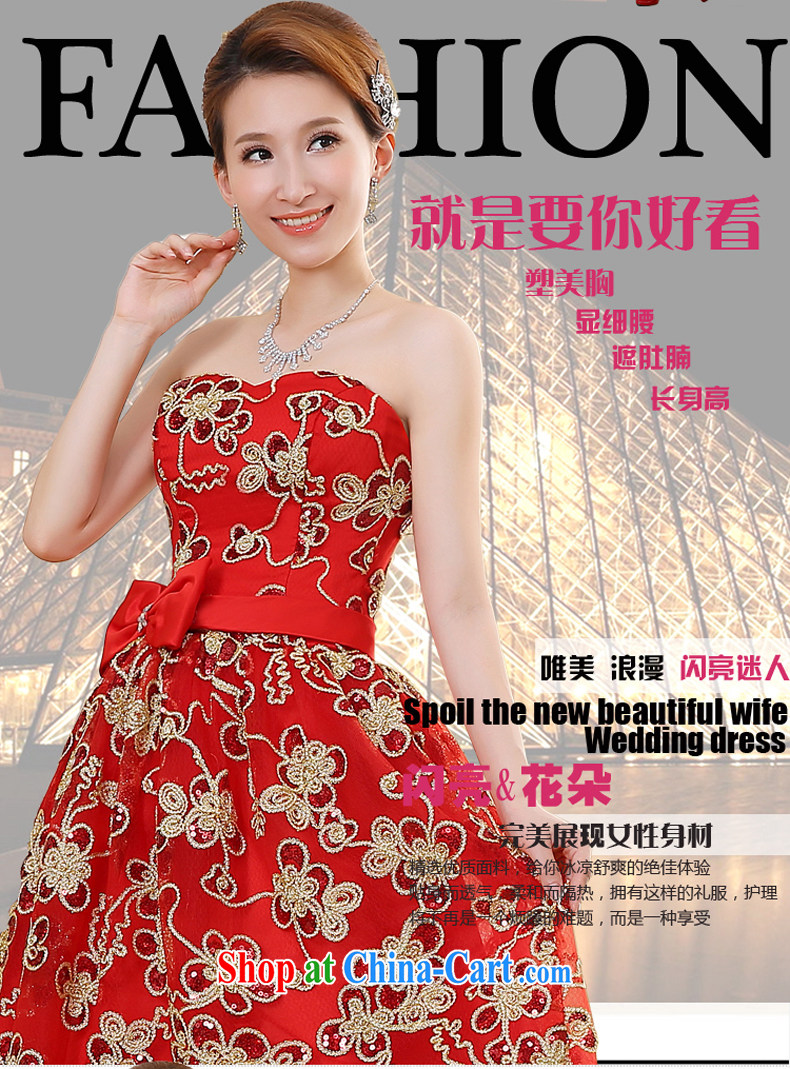 2015 new spring and summer small dress dress bridesmaid dresses in marriage show Banquet hosted erase chest dress short red XXL pictures, price, brand platters! Elections are good character, the national distribution, so why buy now enjoy more preferential! Health
