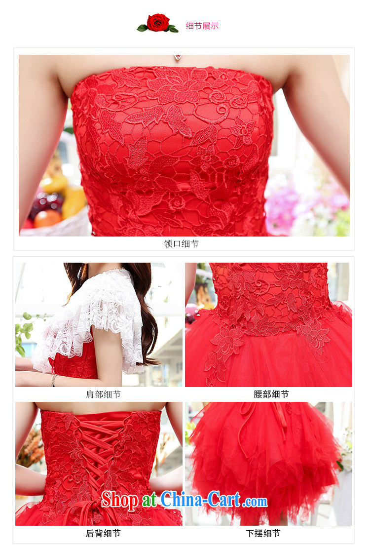 The 2015 summer new women's clothing everyday dress dresses fashion sense of bare chest lace large shaggy dress dress uniform toasting red XL pictures, price, brand platters! Elections are good character, the national distribution, so why buy now enjoy more preferential! Health