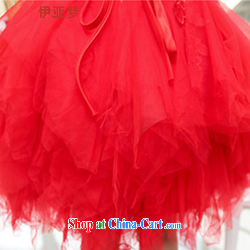 The 2015 summer new dress everyday dress dresses fashion sense of bare chest lace large shaggy dress dress uniform toasting red XL, the dream, and shopping on the Internet