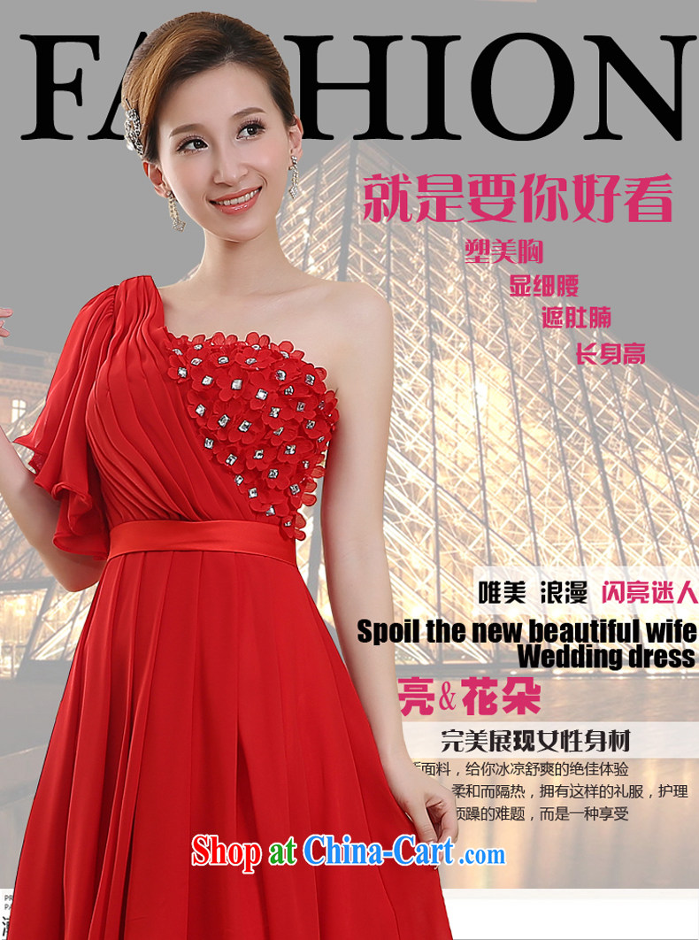 Summer 2015 single shoulder bridal wedding dresses bridesmaid dress red bows stage dress short red XXL pictures, price, brand platters! Elections are good character, the national distribution, so why buy now enjoy more preferential! Health