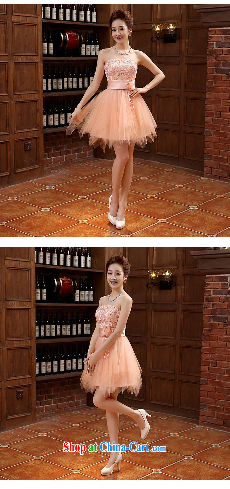 Dress spring 2015 new toast serving short Korean Beauty bare chest strap Banquet Hosted Service orange XXL pictures, price, brand platters! Elections are good character, the national distribution, so why buy now enjoy more preferential! Health