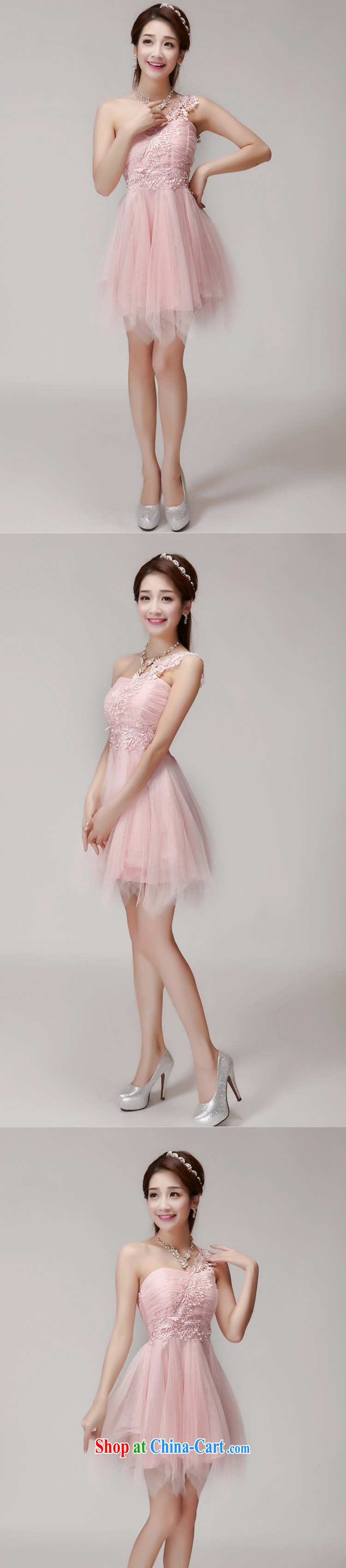 kam beauty New staple Pearl bridesmaid sister serving short skirts, bare chest banquet dress small dress M 3099 pink pictures, price, brand platters! Elections are good character, the national distribution, so why buy now enjoy more preferential! Health