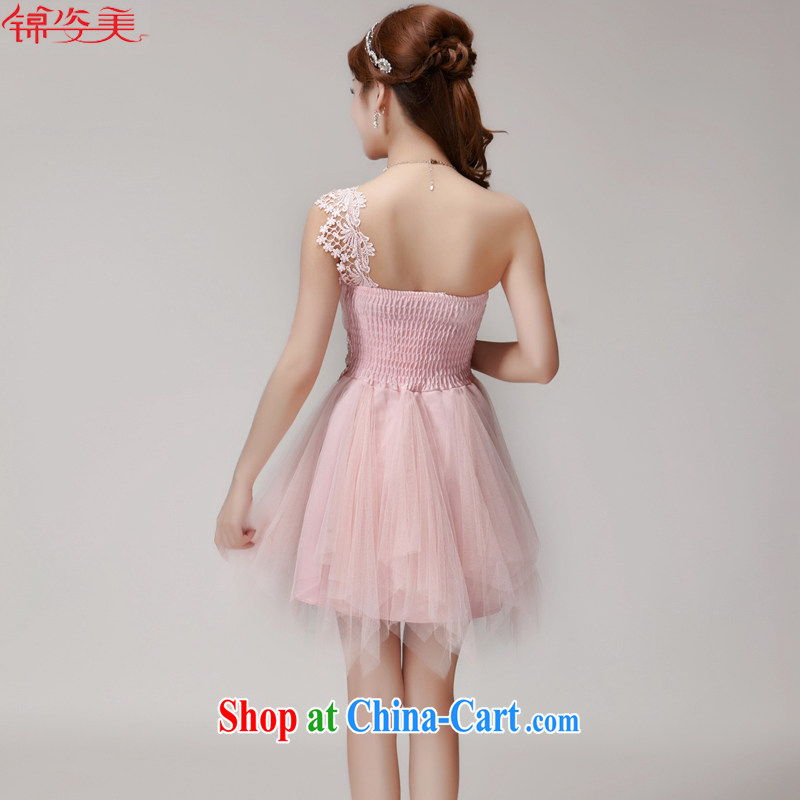 kam beauty New staple Pearl bridesmaid clothing and sisters short skirts, bare chest banquet dress small dress M 3099 pink, Kam beauty (JZM), online shopping