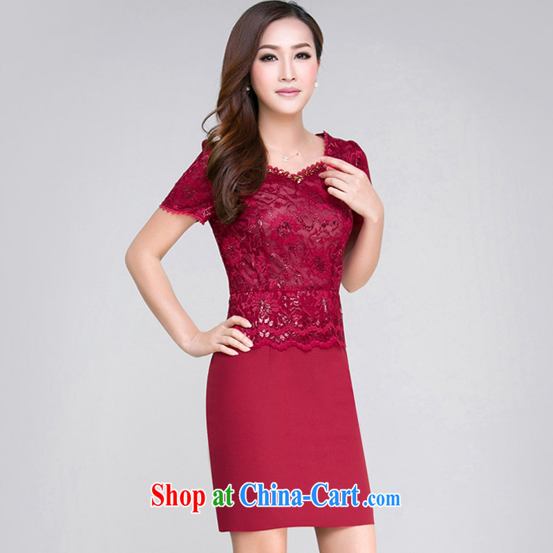 Mrs Rosanna Ure Kosovo (Woxi) 2015 summer mom with middle-aged large code dress upscale silk aura cultivating festive wedding dress cheongsam dress 6371 picture color XL, Lucy (Woxi), online shopping
