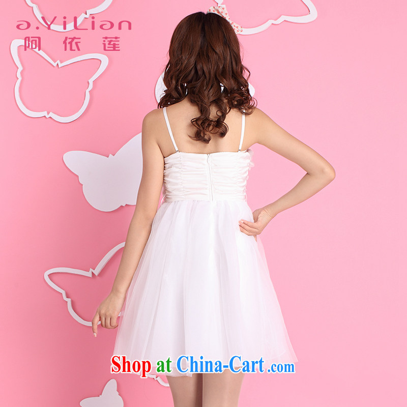 In accordance with the Hualien 2015 summer new sweet three-dimensional flowers spell Web yarn shaggy dress Princess-dress ceremony CZ 22180466 this white XL, according to Lin (ayilian), and, on-line shopping