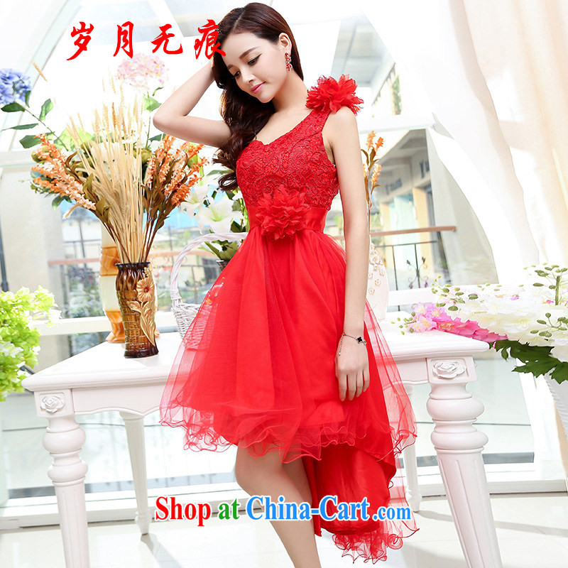 2015 summer new package bows Service Bridal wedding dress dresses red marriages with apricot XL come no scratches (SUIYUEWUHEN), and, shopping on the Internet
