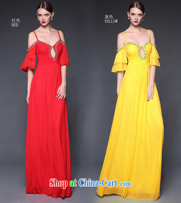 Blue rain butterfly * in accordance with the European site 2015 summer new bare shoulders nails Pearl strap long dress dresses W 5014 red are code pictures, price, brand platters! Elections are good character, the national distribution, so why buy now enjoy more preferential! Health