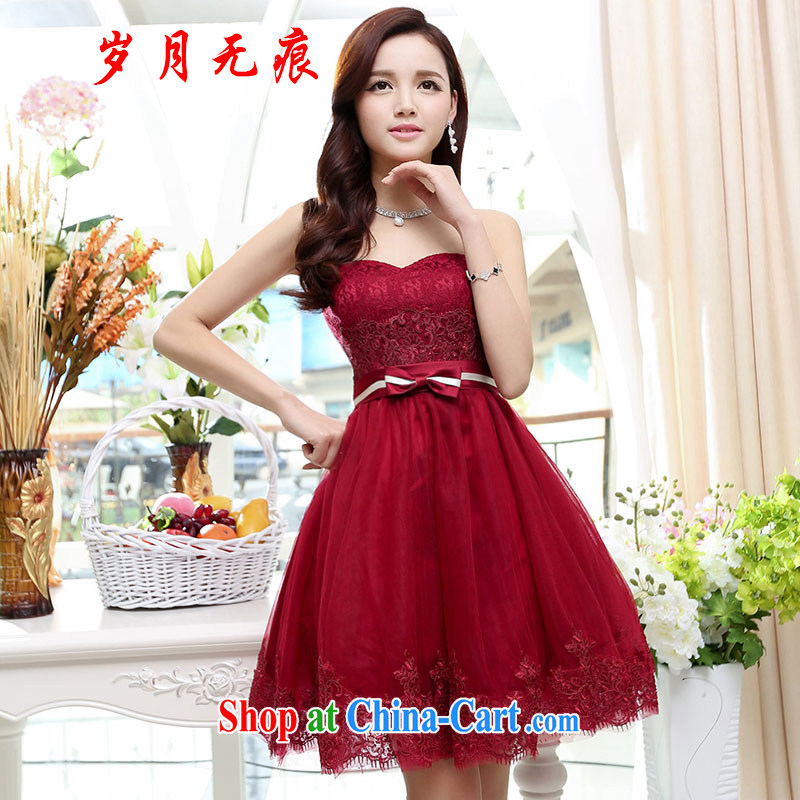 2015 new dresses dresses wedding dresses Chinese spring and summer red lace retro improved bridal toast clothing cheongsam dress red XL come no scratches (SUIYUEWUHEN), and shopping on the Internet