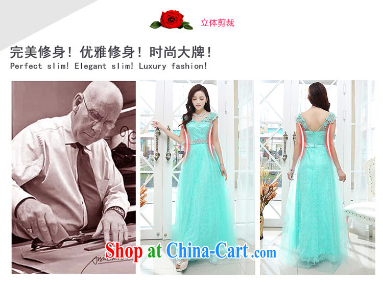 years no scratches 2015 summer wedding lace short-sleeve hook flower dress girls toast clothing bridal dresses bridesmaid skirt package and long skirt water green XL pictures, price, brand platters! Elections are good character, the national distribution, so why buy now enjoy more preferential! Health