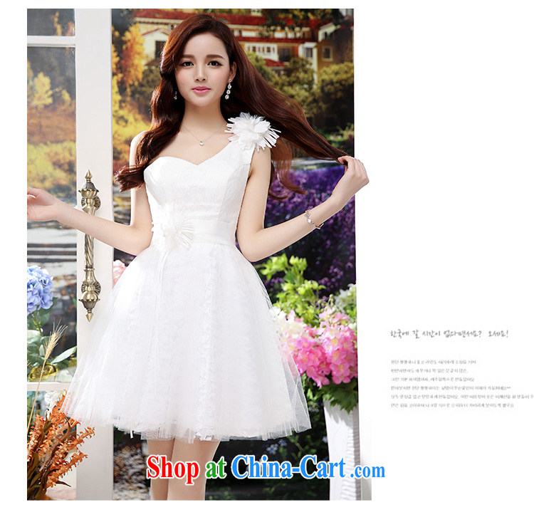 years no scratches 2015 summer wedding lace single shoulder hook flower dress girls toast clothing bridal dresses bridesmaid skirt package and skirt dress multi-colored apricot XL pictures, price, brand platters! Elections are good character, the national distribution, so why buy now enjoy more preferential! Health