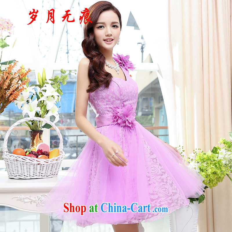 years no scratches on summer 2015 wedding lace single shoulder hook flower dress girls toast clothing bridal dresses bridesmaid skirt package and skirt dress multi-colored apricot XL come no scratches (SUIYUEWUHEN), online shopping