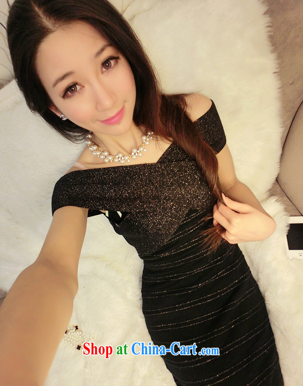 Feng Yi cotton ornaments summer 2015 new leak shoulder a field for cultivating small dress knitted bandage dresses sexy, black dress code, pictures, price, brand platters! Elections are good character, the national distribution, so why buy now enjoy more preferential! Health
