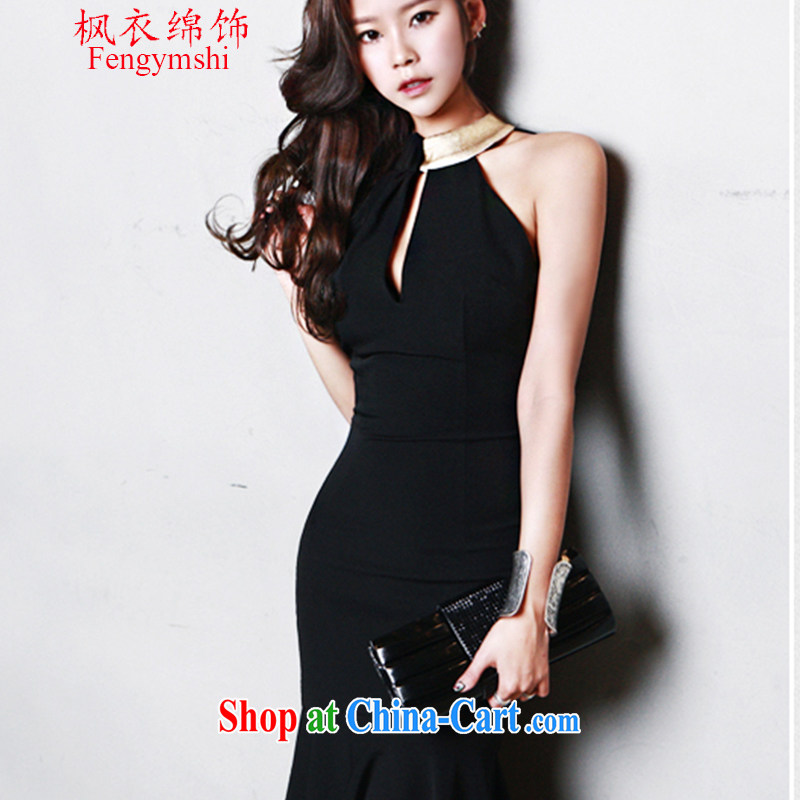 Feng Yi cotton trim 2015 sense of my store back exposed to also sleeveless wrap dress also exposed the crowsfoot lace dress dress white L, Feng Yi cotton ornaments, shopping on the Internet