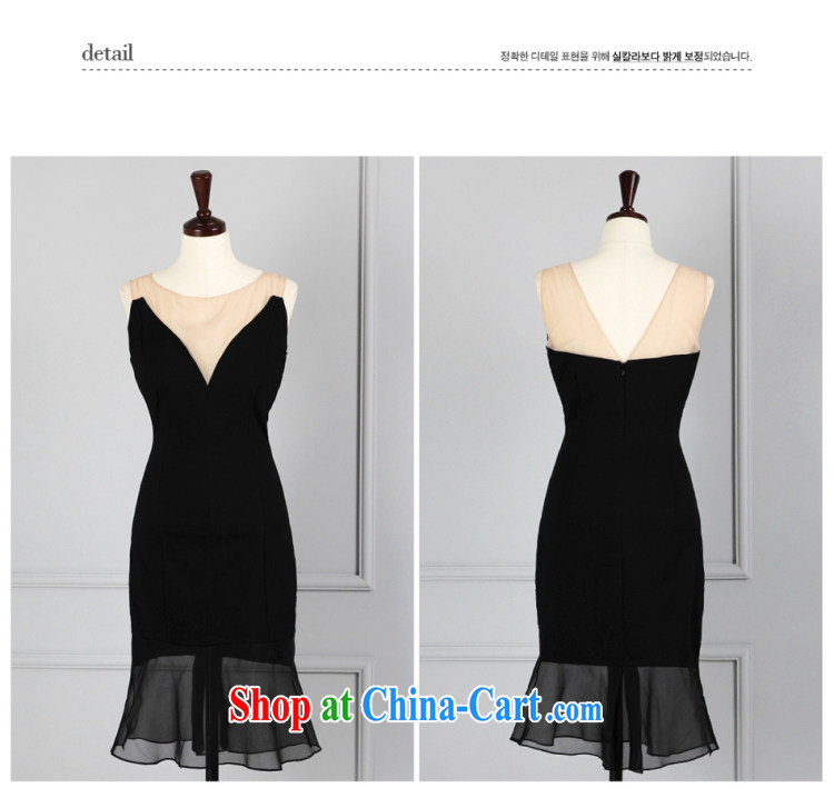 Feng Yi cotton trim 2015 summer new, Korea Polytechnic sexy V collar stitching crowsfoot name Yuan-waist dresses small dress black XL pictures, price, brand platters! Elections are good character, the national distribution, so why buy now enjoy more preferential! Health