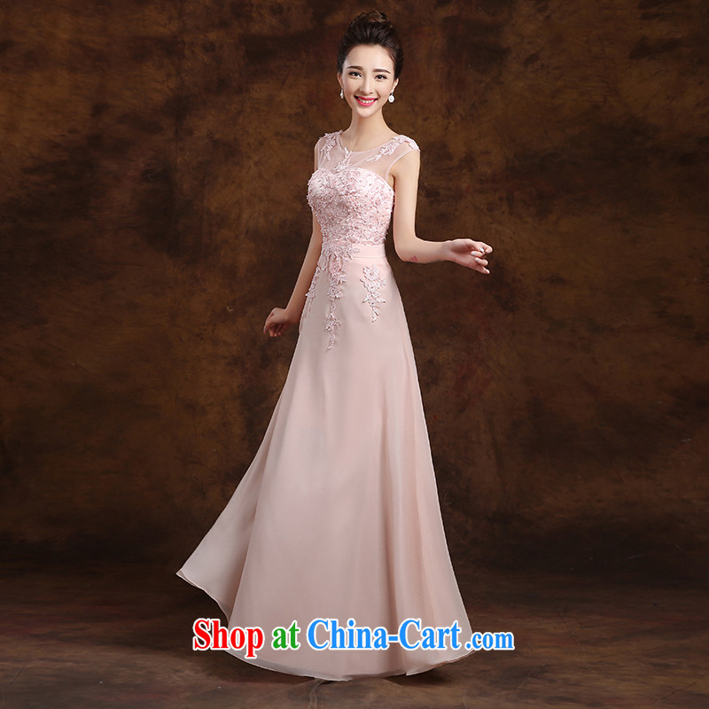 White first to toast and serve double-shoulder lace flowers bridal wedding dresses toast bridesmaid serving long stylish evening dress 2015 new pink strap, XXL, white first about, shopping on the Internet