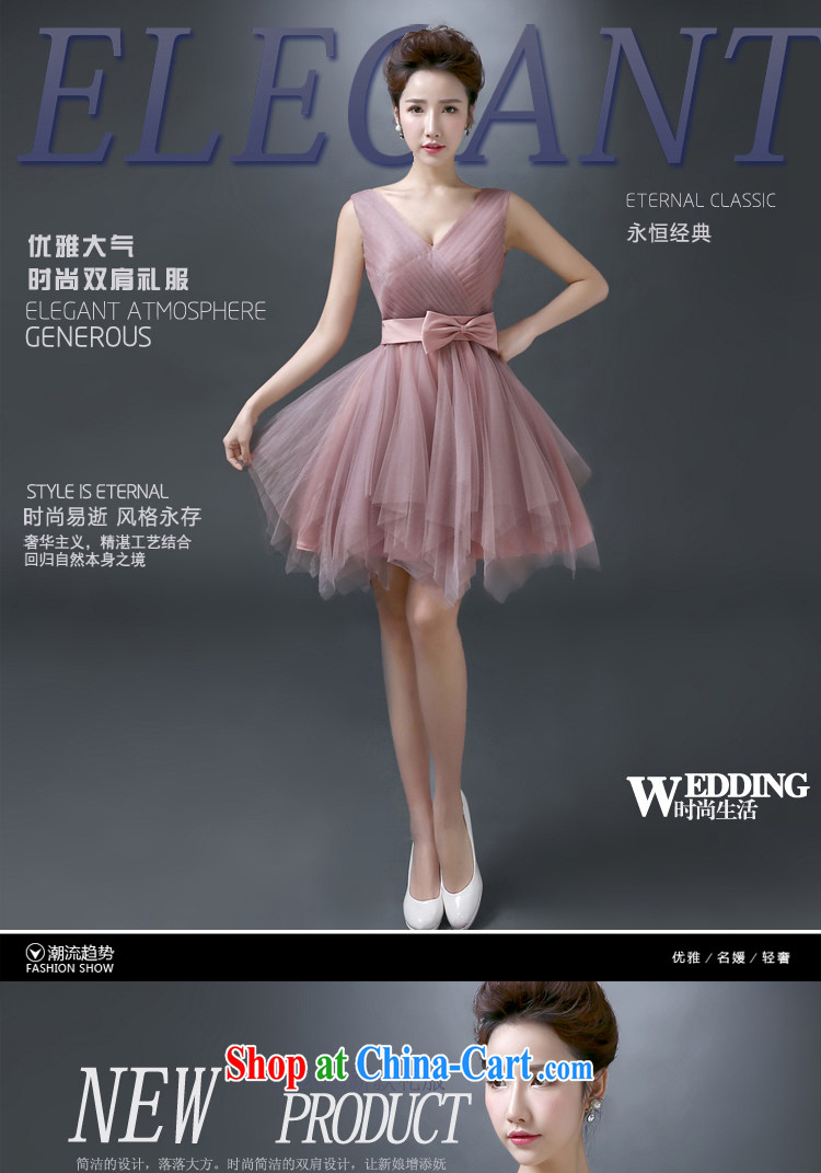 White first to about a strap bridesmaid Service Bridal toast serving shoulders banquet summer evening dress short 2015 new bridesmaid dress small dress skirt 豆沙 XL color pictures, price, brand platters! Elections are good character, the national distribution, so why buy now enjoy more preferential! Health