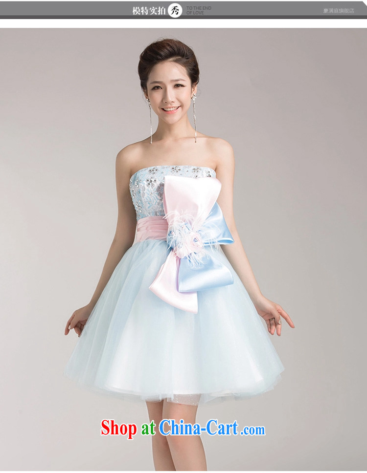 Ho full court dress show moderator clothing Korean short Princess toast clothing stage price clothing photo building clothing light blue M pictures, price, brand platters! Elections are good character, the national distribution, so why buy now enjoy more preferential! Health