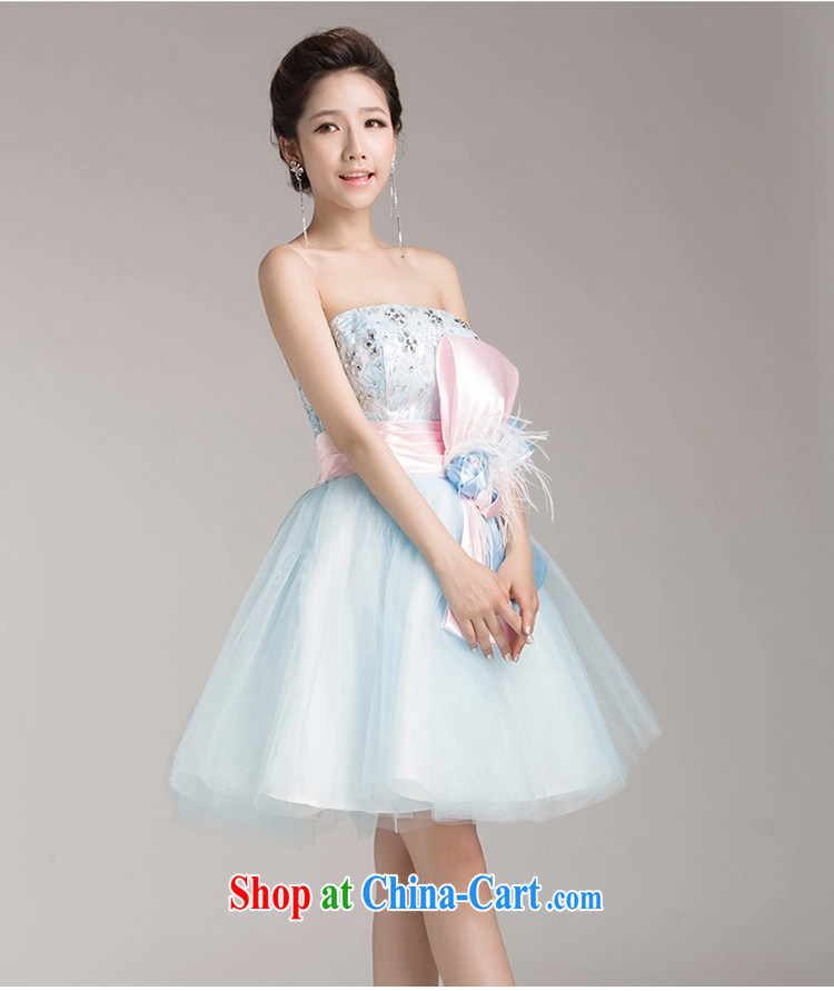 Ho full court dress show moderator clothing Korean short Princess toast clothing stage price clothing photo building clothing light blue M pictures, price, brand platters! Elections are good character, the national distribution, so why buy now enjoy more preferential! Health