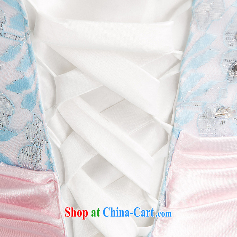 Ho full court dress show moderator clothing Korean short Princess toast clothing stage price service shadow floor clothing light blue M, Ho full chamber, shopping on the Internet
