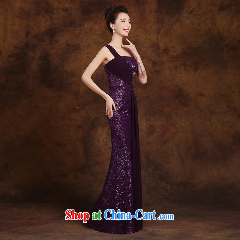White first to approximately 2015 New Evening dress, wedding the shoulder at Merlion purple skirt is tailored to contact customer service, white first to some, shopping on the Internet