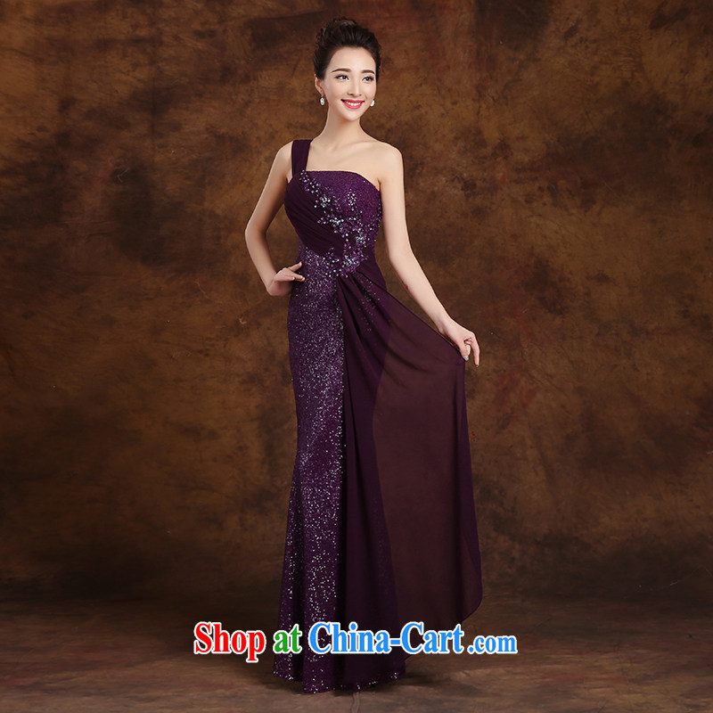 White first to approximately 2015 New Evening dress, wedding the shoulder at Merlion purple skirt is tailored to contact customer service, white first to some, shopping on the Internet