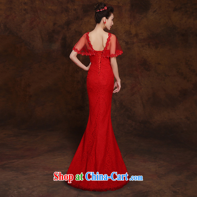 White first to approximately 2015 new toast served at Merlion beauty dress long marriages bows dress banquet red tailored to contact customer service, white first to about, online shopping
