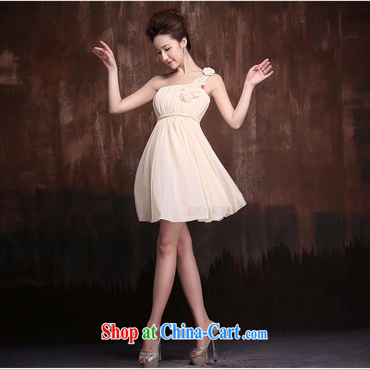Ho full Chamber 2015 new bridesmaid clothing custom bridesmaid dress bridesmaid dress champagne color bridesmaid dresses in short white XL pictures, price, brand platters! Elections are good character, the national distribution, so why buy now enjoy more preferential! Health
