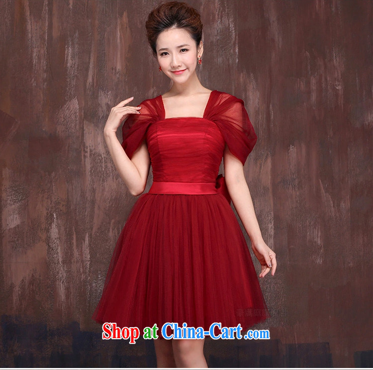 Ho full Chamber bridal wedding bridesmaid dress short tie-shoulders the wedding dress 2015 cultivating graphics thin toast serving red XL pictures, price, brand platters! Elections are good character, the national distribution, so why buy now enjoy more preferential! Health