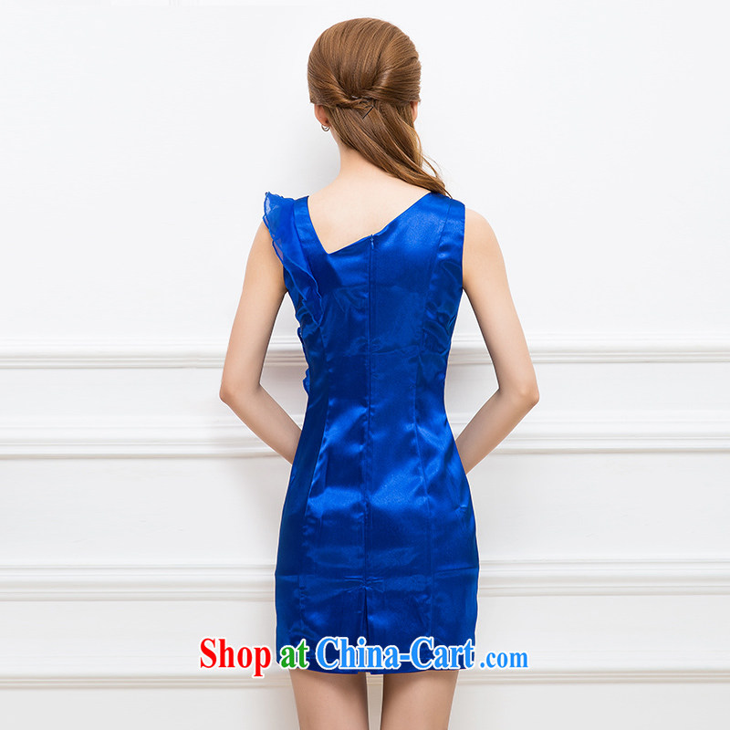 In the Tang Dynasty about good solid color beauty dress dress royal blue M, the Tang Dynasty, and shopping on the Internet