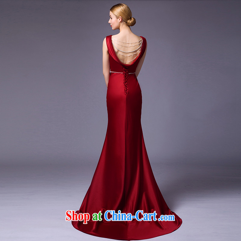 It is not the JUSERE high-end wedding dresses 2015 new festive Red Cross Society of China won a toast dress uniform high quality fabric wine red tailored, by no means, and, shopping on the Internet