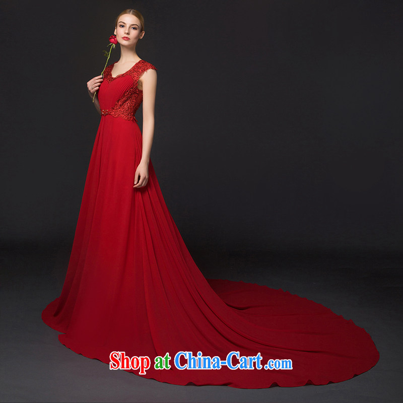 It is not the JUSERE high-end wedding dresses 2015 new festive Red Cross Society of China won a toast dress uniform high quality fabric red tailored, by no means, that, online shopping