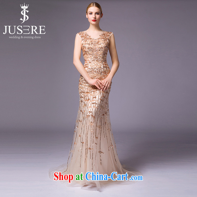 It is not the JUSERE high-end wedding dresses 2015 New Name Yuan toast dress uniform high-end quality fabric champagne color tailored