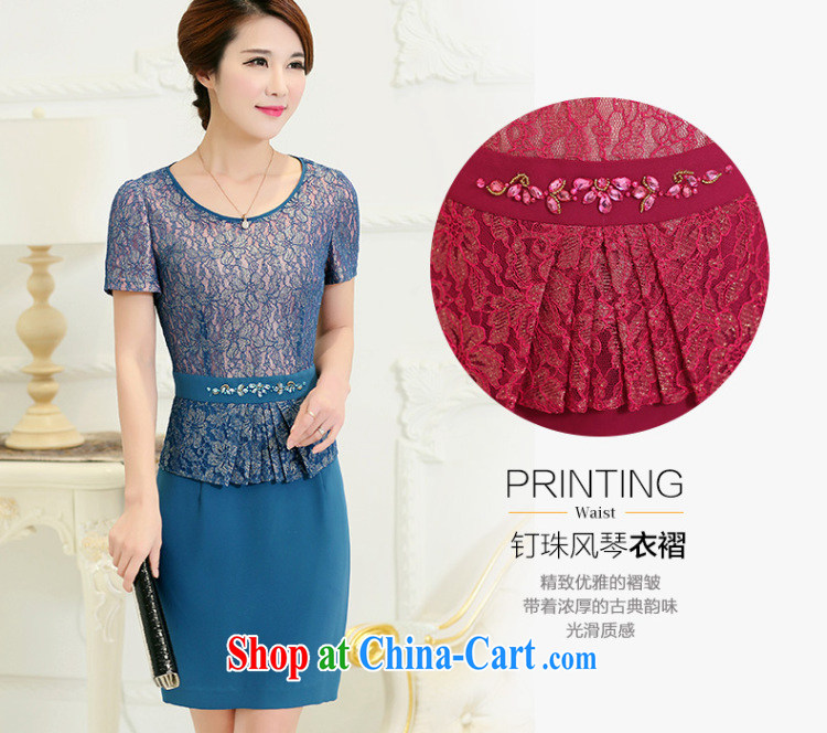 Kosovo Lucy (Woxi) 2015 summer leave of two part lace short-sleeved cultivating flouncing middle-aged dresses 6378 red XXXXL pictures, price, brand platters! Elections are good character, the national distribution, so why buy now enjoy more preferential! Health