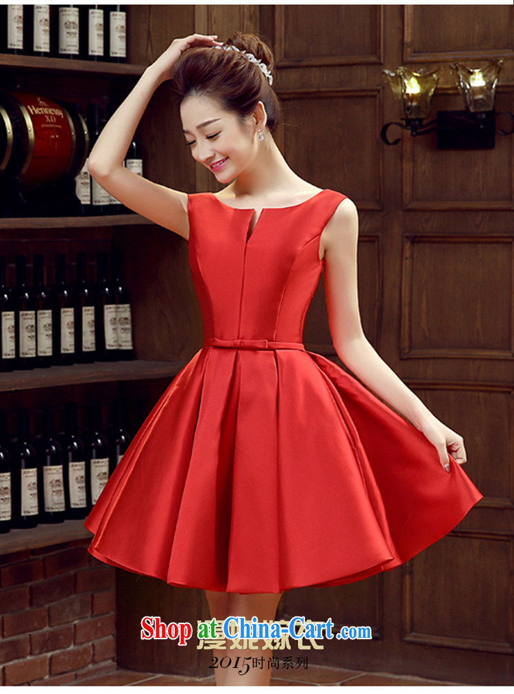 Time SYRIAN ARAB banquet dress 2015 new dual-shoulder short, Korean satin dress the bride dress wedding toast serving spring and summer are red car exhibition evening dress is red XL pictures, price, brand platters! Elections are good character, the national distribution, so why buy now enjoy more preferential! Health