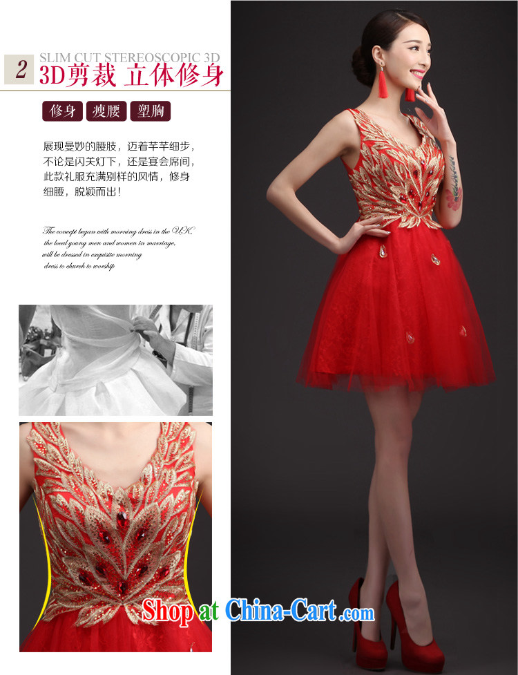 Martin Taylor 2015 short dresses, spring and summer Korean tied with lace bridal wedding bridesmaid's wedding toast serving small dress gold XXL pictures, price, brand platters! Elections are good character, the national distribution, so why buy now enjoy more preferential! Health