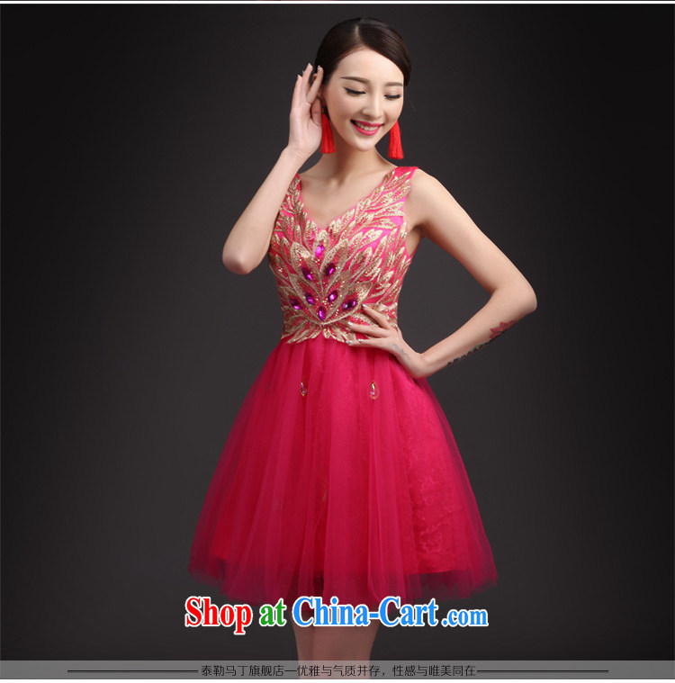 Martin Taylor 2015 short dresses, spring and summer Korean tied with lace bridal wedding bridesmaid's wedding toast serving small dress gold XXL pictures, price, brand platters! Elections are good character, the national distribution, so why buy now enjoy more preferential! Health
