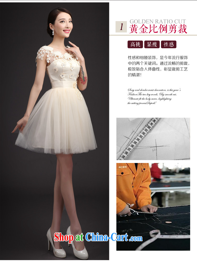 Taylor Martin's 2015 short, small dress Korean version (spring/summer and stylish bridesmaid tied with bridal toast service wedding dress short skirt champagne color L pictures, price, brand platters! Elections are good character, the national distribution, so why buy now enjoy more preferential! Health