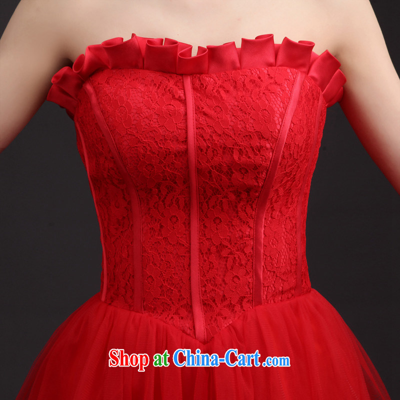 Martin Taylor 2015 short dress dresses lace a Field shoulder bridesmaid dresses small strap wedding bridal toast clothing summer red S, Taylor Martin (TAILEMARTIN), online shopping