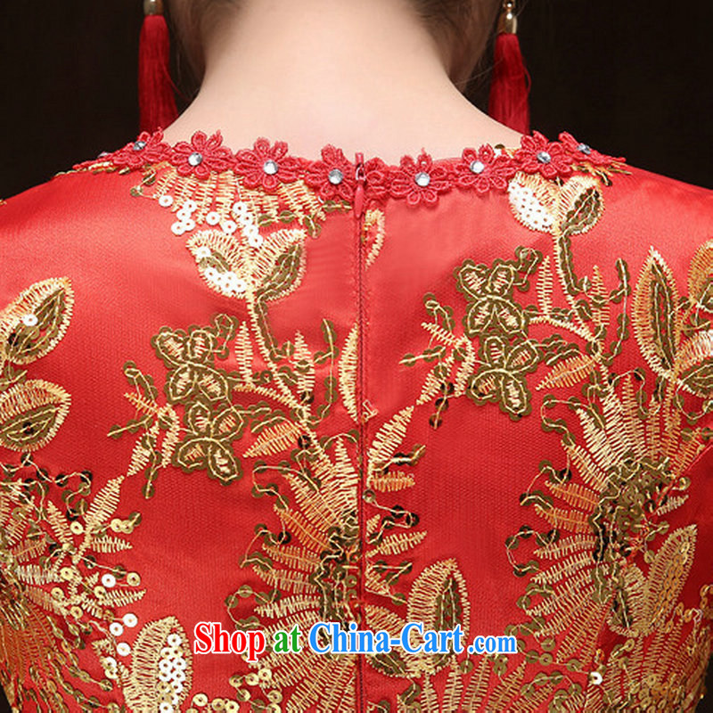 There are optimized color Kingfisher Korean wedding dresses evening dress, long, double-shoulder bridesmaid bridal wedding dress moderator dress XS 6884 red XXL, yet also optimize their swords into plowshares, and shopping on the Internet