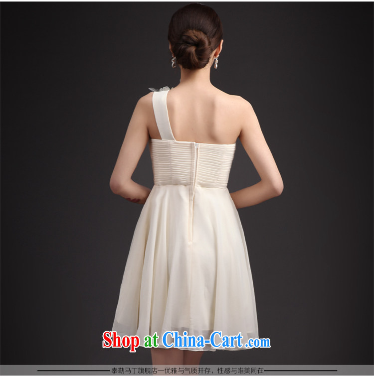 Martin Taylor 2015 small dress dresses spring and summer Korean single shoulder red bridal bridesmaid wedding graduation short skirt dress champagne color XXL pictures, price, brand platters! Elections are good character, the national distribution, so why buy now enjoy more preferential! Health