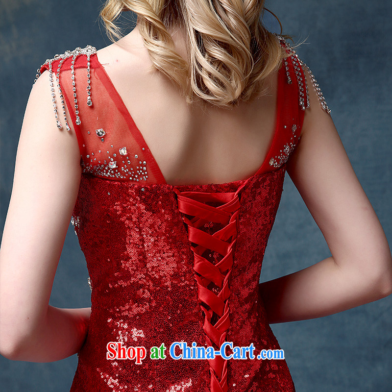 According to Lin Sha high-end luxury crystal dress Korean Korean-style wedding dresses bridal wedding dresses bows dress red, code, according to Lin, Elizabeth, and shopping on the Internet