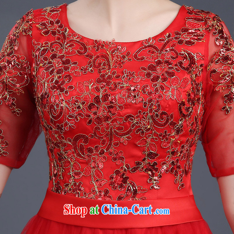 Toasting Service Bridal Fashion 2015 new summer red marriage duration, chest bare shoulders cuff toast wedding dress pleasant bride A XXL paragraph, pleasant bride, shopping on the Internet