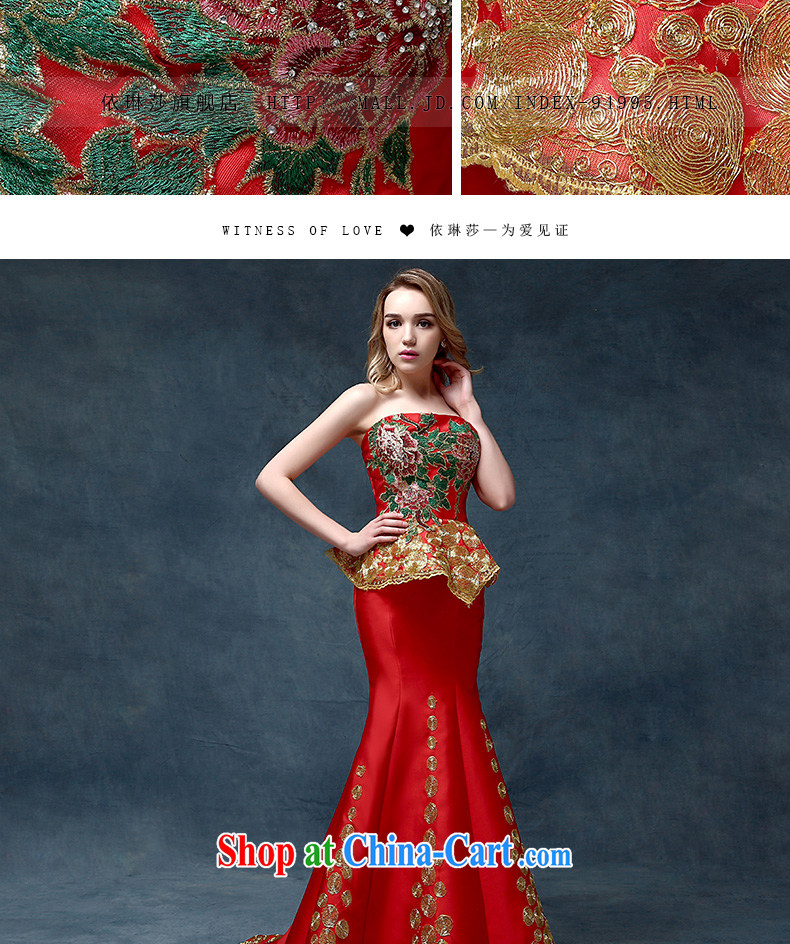 According to Lin Sa 2015 New Evening Dress China wind marriages served toast at Merlion beauty dress uniforms are red, pictures, price, brand platters! Elections are good character, the national distribution, so why buy now enjoy more preferential! Health
