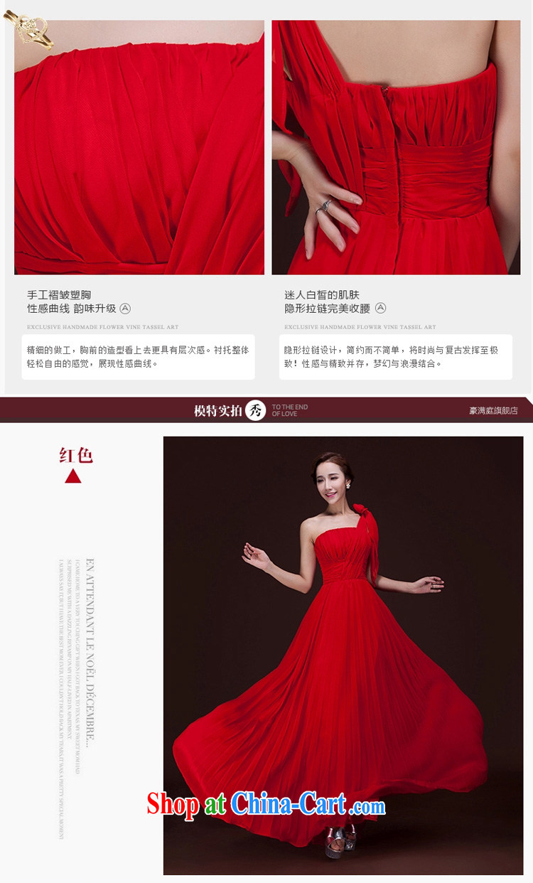 Ho full Chamber 2015 new bride bridesmaid wedding dress wedding toast serving long single shoulder bow tie dress white M pictures, price, brand platters! Elections are good character, the national distribution, so why buy now enjoy more preferential! Health