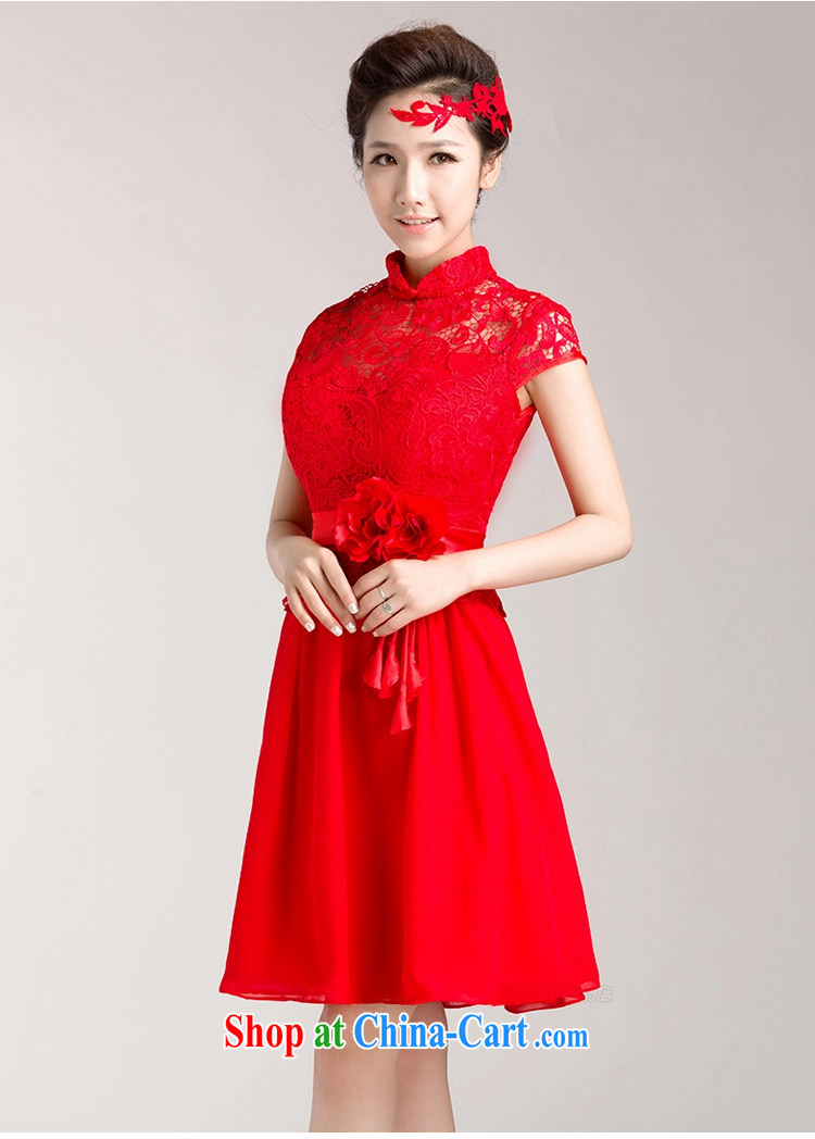 Ho full Chamber 2015 new marriages served toast red short wedding lace cheongsam dress short-sleeved red XL pictures, price, brand platters! Elections are good character, the national distribution, so why buy now enjoy more preferential! Health