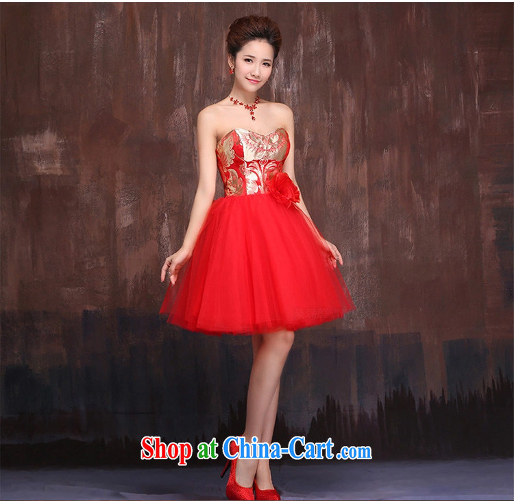 Marriages served toast wedding dresses 2015 new short red, Shaggy dress wiped chest dress bridesmaid clothing summer red L pictures, price, brand platters! Elections are good character, the national distribution, so why buy now enjoy more preferential! Health
