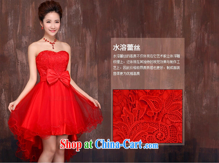 Bride's former long serving toast red 2015 spring and summer new wedding dress bridesmaid beauty tied with evening dress red M pictures, price, brand platters! Elections are good character, the national distribution, so why buy now enjoy more preferential! Health
