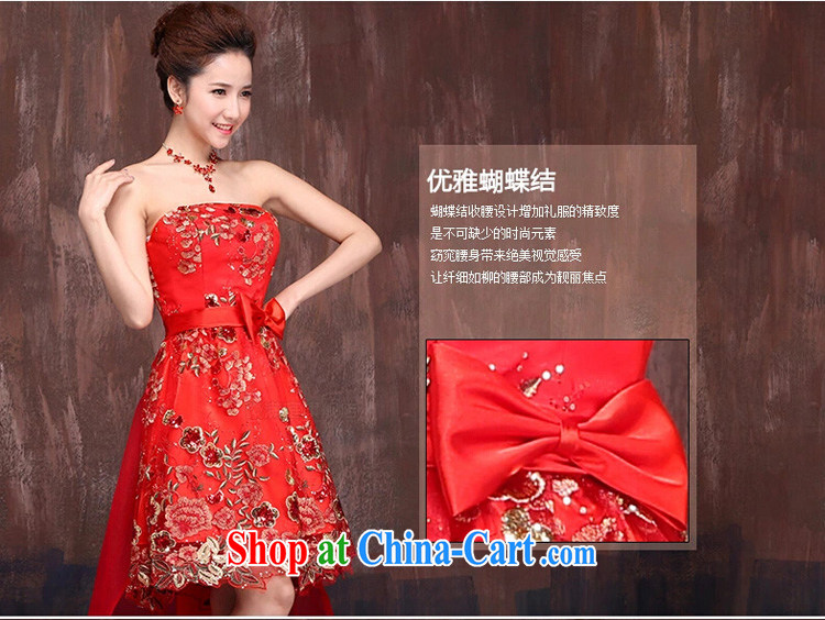 Ho full Chamber 2015 new front short long strap dress wedding dresses bridal dresses red short bows serving red XL pictures, price, brand platters! Elections are good character, the national distribution, so why buy now enjoy more preferential! Health
